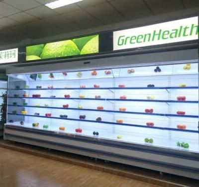 Fruit Vegetable Beverage Open Multi Deck Display Showcase