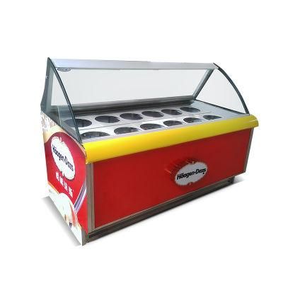 Wholesale Price Ice Cream Deep Freezer Display Counter Showcase