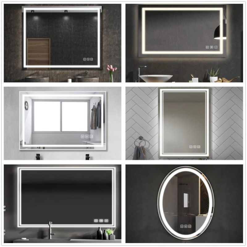 Illuminated Smart LED Mirror with Touch Sensor Bathroom Mirror with Lights Wall Mirrors