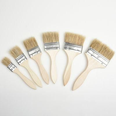 Processing Custom Pure Pig Bristle Brush High Temperature Corrosion Resistant Thickened Short Hair Paint Brushes