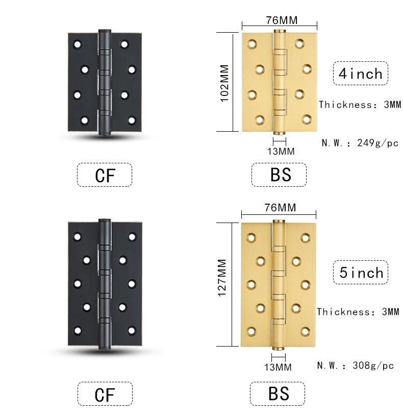 4inch 5inch Brass Wooden Door Hinge with Simply Design