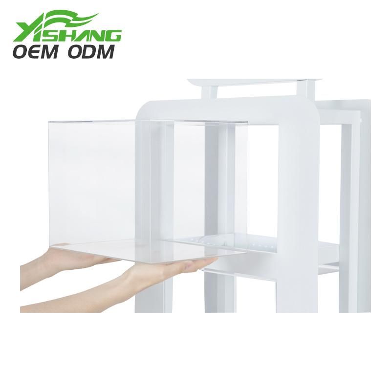 Floor-Type Upright Column Display Merchandising Case Cabinet, Cosmetics Store Exhibition Showcase, Makeup Display Rack