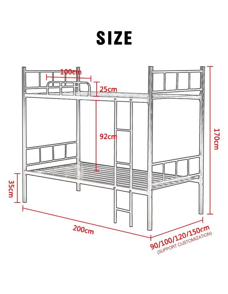 Factory Outlet Bedroom Furniture Adult Steel Iron Metal Bunk Bed Prices