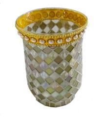 Glassware Home Decoration Mosaic Candle Jars Mosaic Candle Holders Loaded with Wax or Without Wax