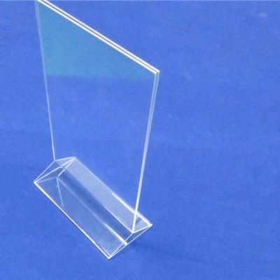 T-Shaped Clear Acrylic Tent Sign Holder with Inserting Card Base Card Holder