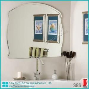 China Modern Hotel Style Hanging Wall Bathroom Decorative Mirror Waterproof OEM Wall-Mounted Hotel Bathroom Mirror Without Frame