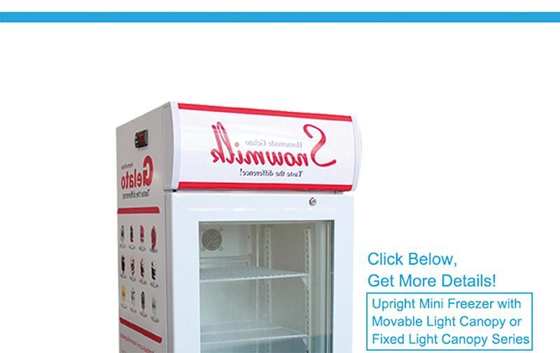 50L Glass Door Ice Cream Showcase Upright Display Freezer (SD-50L)