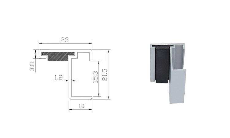 Custom RV Caravan Motorhome Accessories Wrap Angle Wall Cabinet Corner Slot Width 15mm Surface Oxidation RV Furniture Aluminum Profile