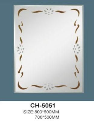 Golden Silver Home Decor Wall Bathroom Furniture Float Glass Mirror