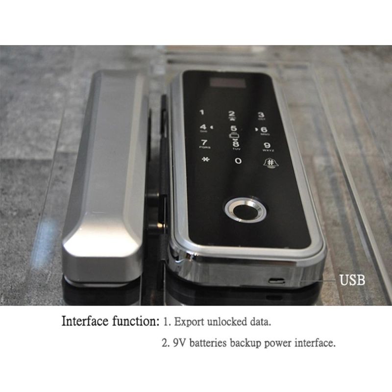 Casma Fingerprint Scanner Furniture Commercial Glass Double Door Lock
