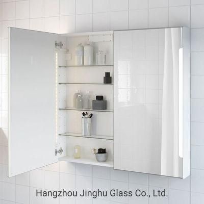 Modern New Style Wall Mounted Bathroom Kitchen High Quality White Wash Basin PVC Vanity Mirror Cabinet with LED Lighting