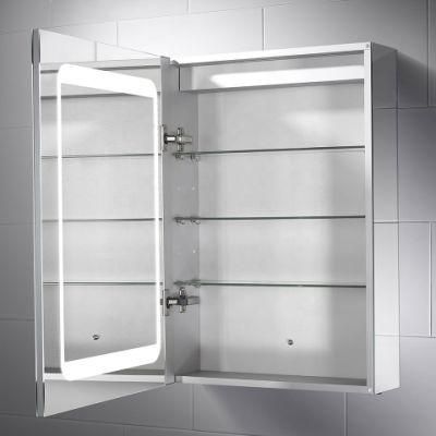 Rustproof Floor LED Mirror Cabinet with Good Production Line Adjusted Shelf