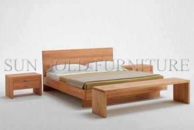 Modern Sample Solid Wooden Bed in Bedroom Furniture (SZ-BF138)