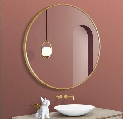 Gold Round Metal Frame Mirror Circle Wall Mirror for Modern Home Decoration Luxury Interior Bathroom Entryway