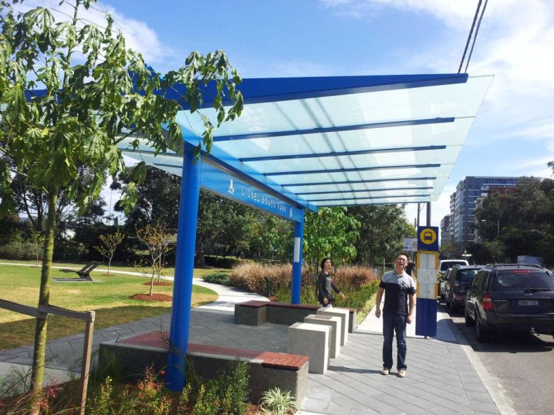 Hot Sale Bus Stop Shelters Covered Glass Shelters