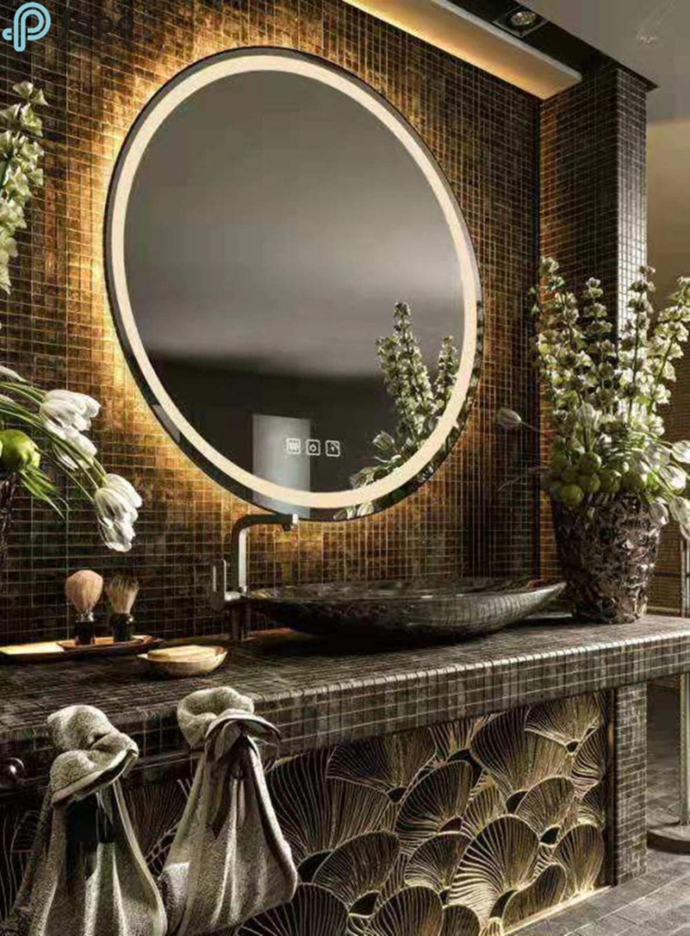 800mm Round LED Light Makeup Wall Hotel Bathroom Illuminated Mirror (MR-YB1-DJ005)