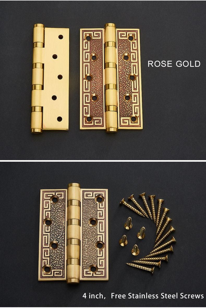 4inch 5inch Ball Bearing Brass Wooden Door Hinge Forging Copper Hinge