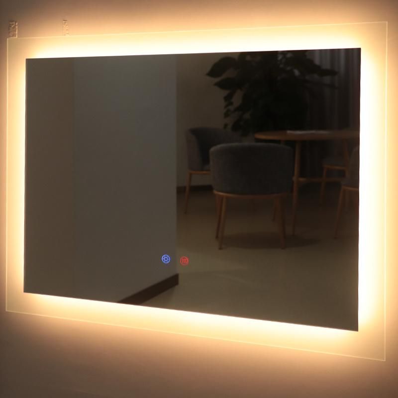 Bathroom Square Design LED Lighted Anti-Fog Backlit Bath Mirror