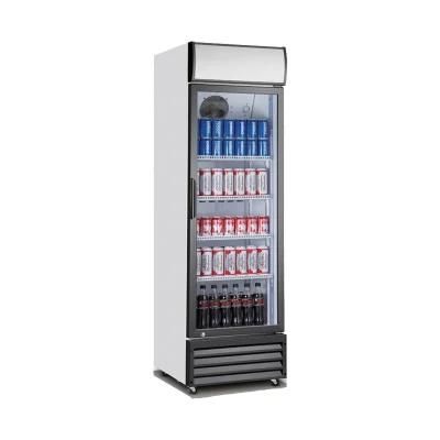 Supermarket Beverage Bottle Drink Glass Door Display Vertical Cooler Showcase