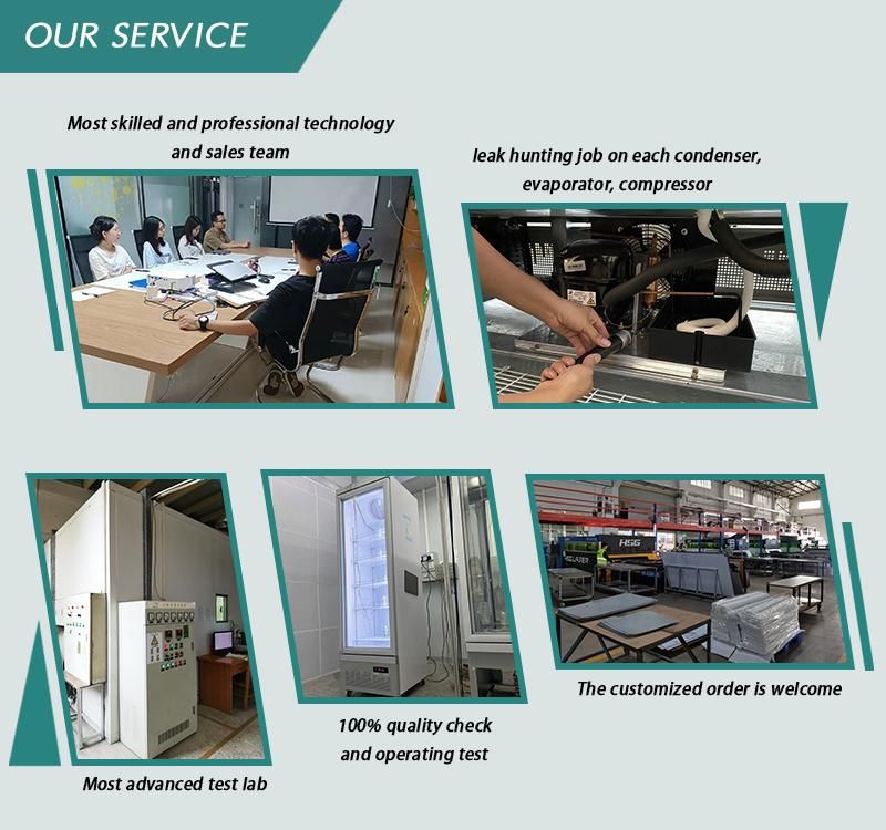 Glass Door Refrigerated Showcase for Supermarket