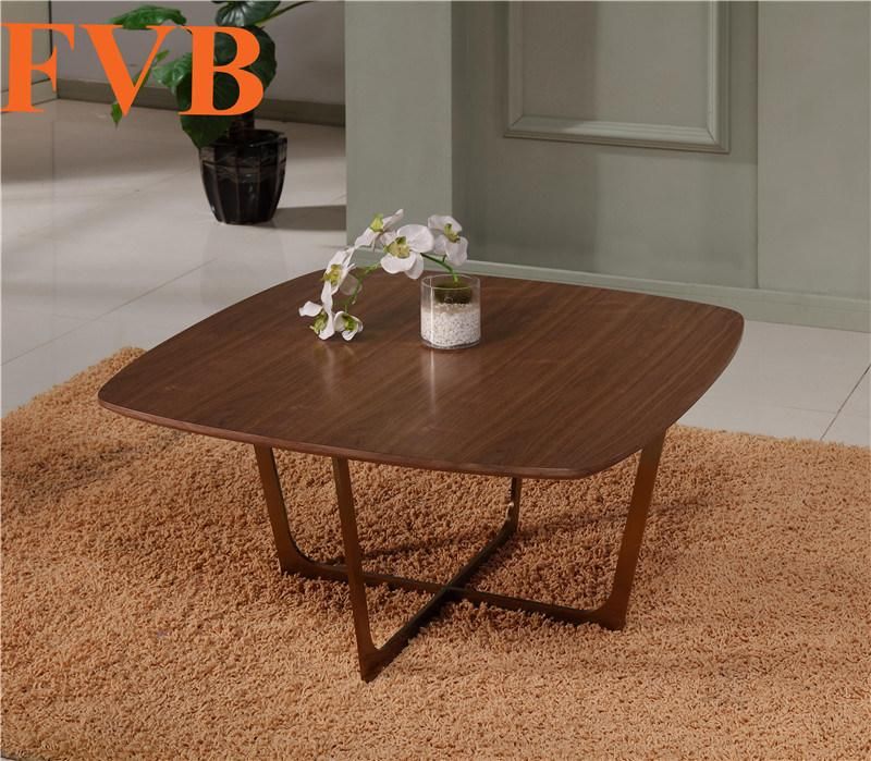 Morden Coffee Table with Wooden Top for Home Office Hotel