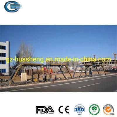 Huasheng Bus Shelter Glass China Bus Stop Station Shelter Factory Hot Sell New Style Solar Bus Stop Advertising Bus Station Advertising Shelter