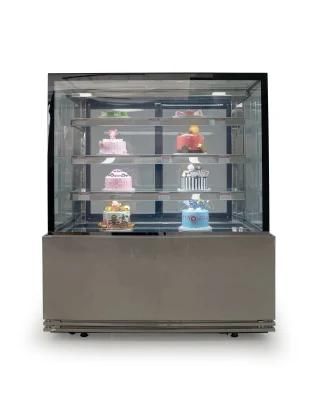 Factory Price Square Glass Cake Display Cabinet with Ce Europe Design