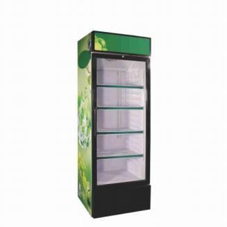 New Fan Cooling Design Upright Single Glass Door Display Showcase with High Mass