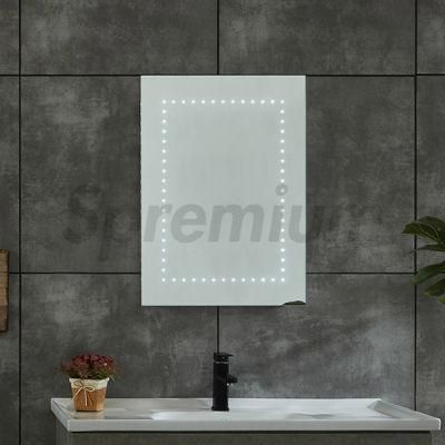 Home Decorative Smart Mirror Wholesale LED Bathroom Backlit Wall Glass Vanity Mirror LED Bulb Mirror with Touch Switch