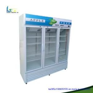 High Quality Glass Door Soft Drink Vertical Glass Showcase