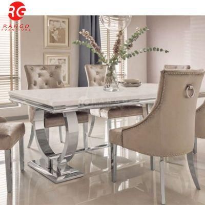 Dining Room Set Dining Room Furniture Luxury 6 Seater Glass Dining Table with 6 Chairs