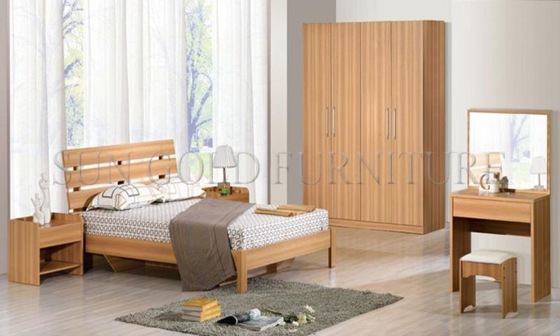 Hot Sale Cheap White Varnish Bed / Modern Bedroom Furniture Set / Home Furniture