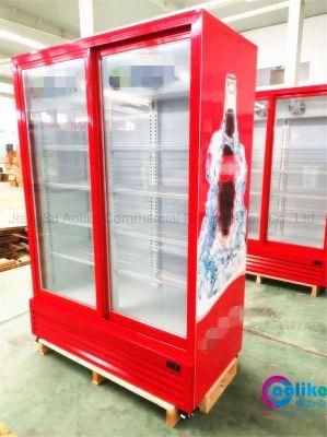 Fan Cooling Glass Door Supermarker Showcase Without Canopy in New Style