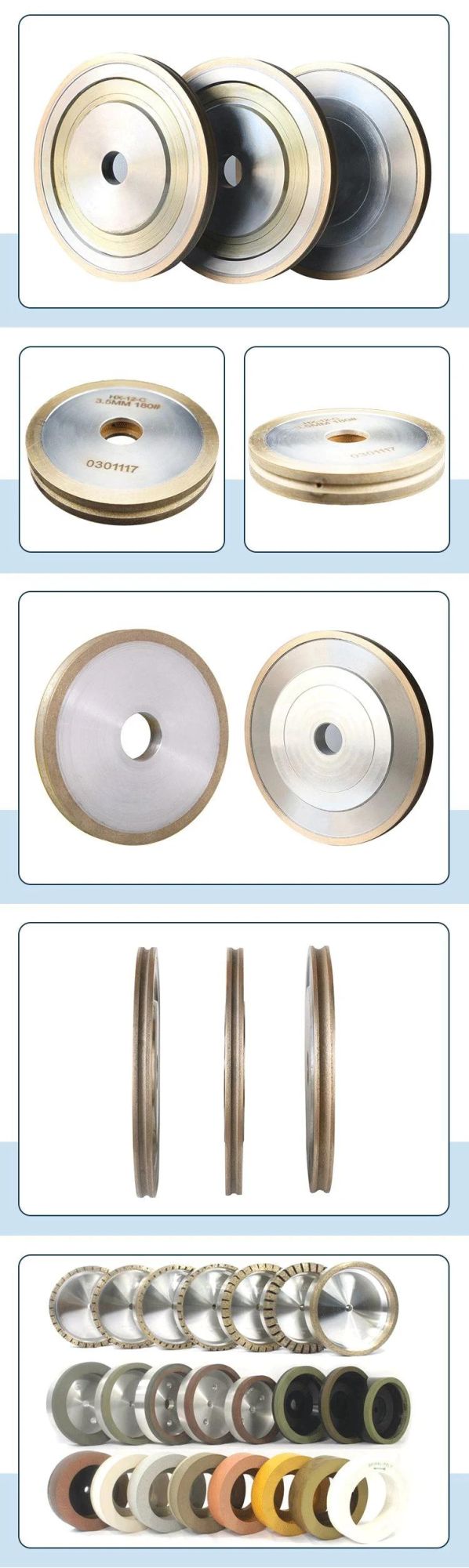 Hnhongxiang Round Glass Edge Diamond Grinding Wheel Trapezoid for Glass