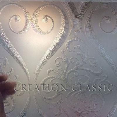 Acid-Etched Glass Art Glass for Decorative Glass and Bathroom Glass