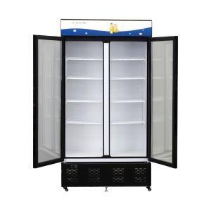 980L Big Capacity Free Frost Freezer Double Door Refrigerator Vertical Showcase