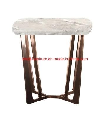 Marble Top Metal Stainless Steel Luxury Villa Home Hotel Coffee Table