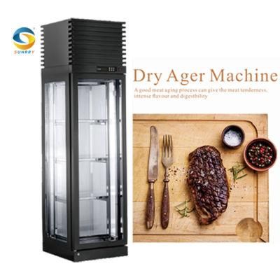 Commercial Kitchen Equipment Dry Age Fridge Beef Glass Door Meat Aging Fridge Beef Beef Dry Age Fridge Cabinet