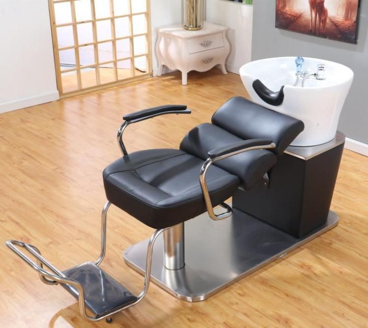 Hl-7264A Salon Barber Chair for Man or Woman with Stainless Steel Armrest and Aluminum Pedal