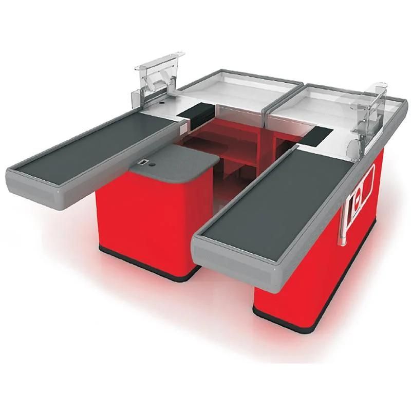 Good Quality Supermarket Cashier Desk Checkout Counter Cash Table