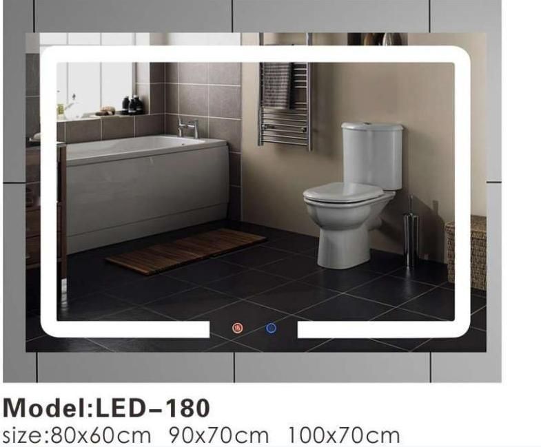 Frameless Round Double LED Backlit Touch Wall Smart Bathroom Mirror