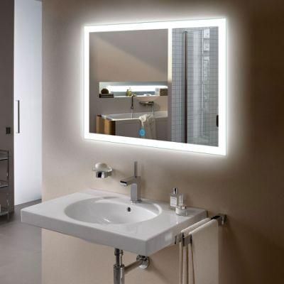 5mm Mirror Aluminum Frame Rectangle Shape LED Backlit Touch Sensor Bathroom LED Mirror