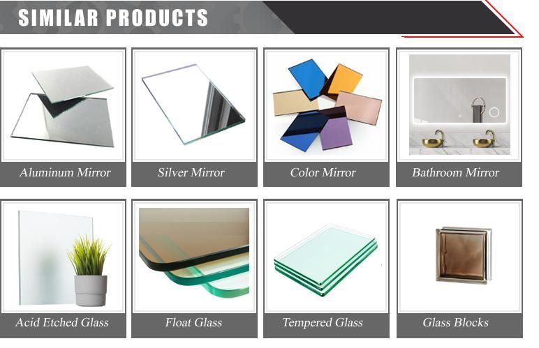 Double Coated Mirror Silver Decorative Bathroom Safety Clear Float Glass Mirror Sheet 2mm 3mm 4mm 5mm 6mm