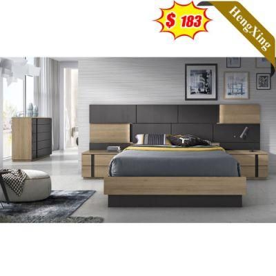 Dark Color Minimalist Executive Style Hotel Home Bedroom Furniture King Double Size Bed