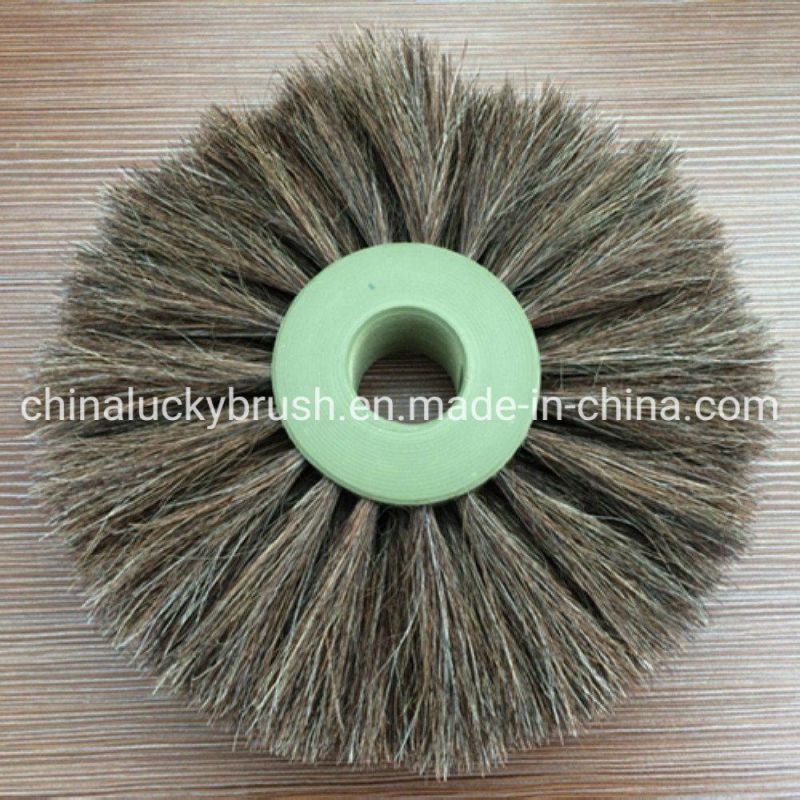 Horse Hair Shoe Cleaning or Polishing Wheel Brush/ Animal Wire Glass Cleaning Roller Brush (YY-748)