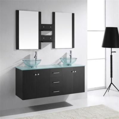 Wall Cabine Bathroom Cabinet with Washing Basin Bathroom Vanity with Side Cabinet