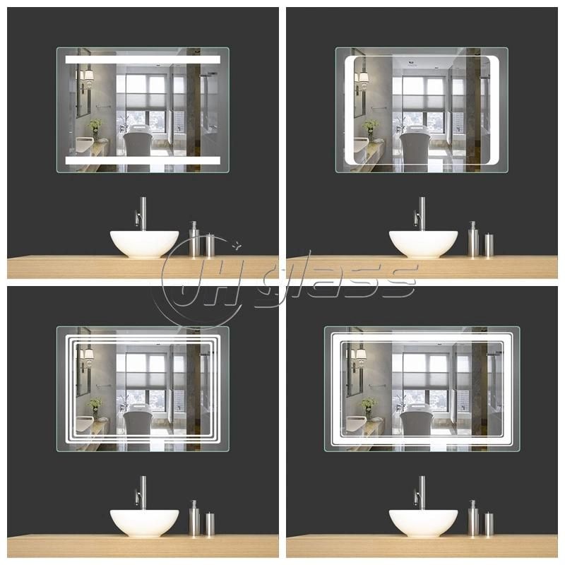 24X36 Inch Bathroom Vanity Mirror LED Mirror Wall Mounted + Deffogger & Dimmer Touch Switch for Home Decor