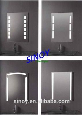 LED Light Mirror Silver Mirror with Sand Blasting Strip