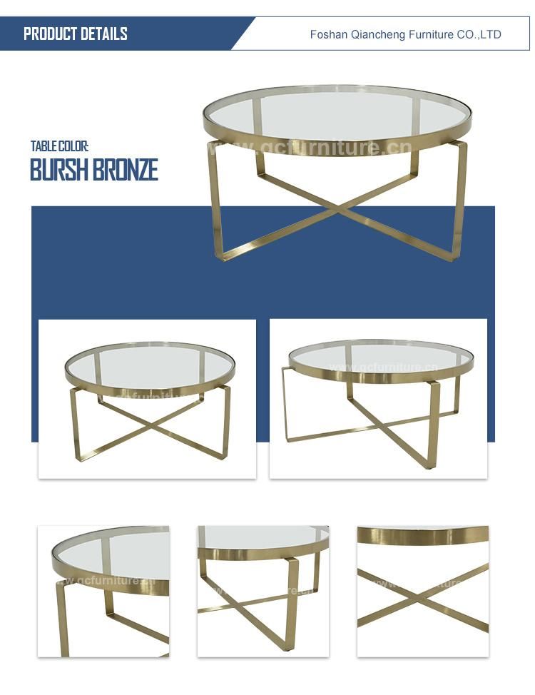 Italian Metal Coffee Table Legs Simple Stainless Steel Center Table for Living Room Sofa Set
