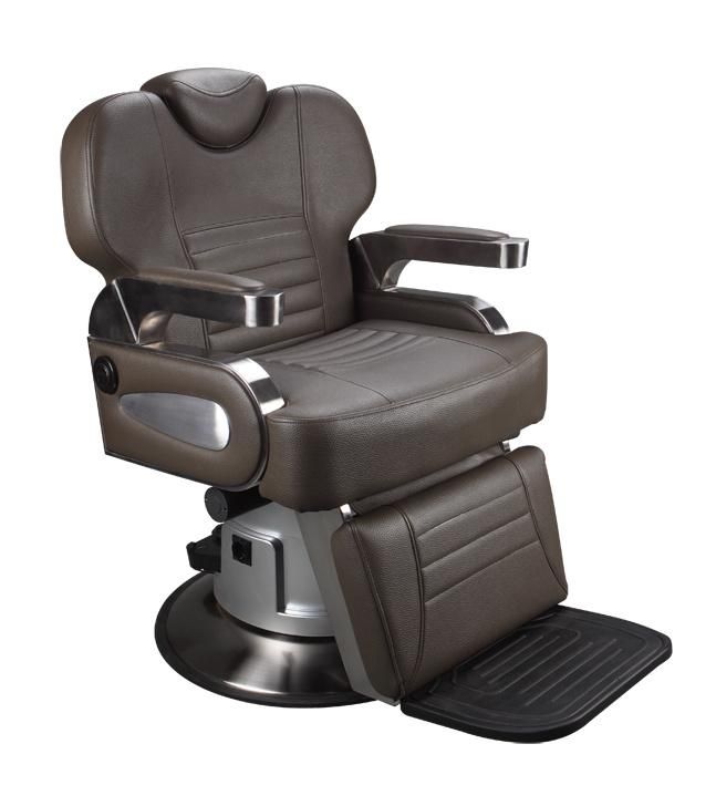 Hl-9303 Salon Barber Chair for Man or Woman with Stainless Steel Armrest and Aluminum Pedal